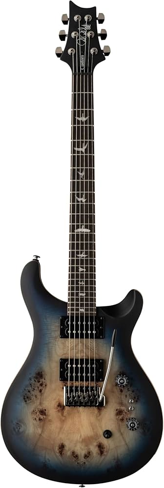 Amazon | PRS SE Custom24-08 Poplar Burl Lake Blue Midnight Burst